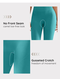 Leggings de yoga para mujer al por mayor, cintura elástica multideporte, longitud completa, diseño a cuadros sencillo, elásticos en cuatro direcciones, control de abdomen y realce de glúteos. - Product Image 4