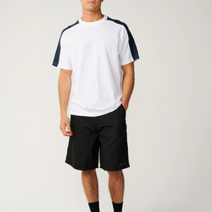 Camiseta Deportiva Casual de Verano para Hombre, Estilo Americano, Cuello Redondo, Color Sólido, para Gimnasio, Baloncesto, Running, Tejido de Punto Corto - Product Image 1