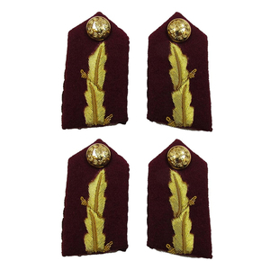 แผ่นปะติดปกเสื้อสีแดงเลือดหมู พร้อมลายปักสีทอง สำหรับเครื่องประดับยูนิฟอร์ม ผลิตโดย Gorgets จากประเทศปากีสถาน - Product Image 5