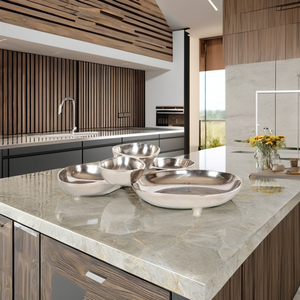 restaurant <b>serving</b> <b>platter</b> set catering <b>serving</b> tray with bowls <b>buffet</b> <b>serving</b> tray stainless steel multipurpose <b>serving</b> set - Product Image 1