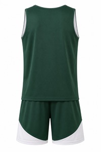 Ensemble débardeur et short de basket-ball vert unisexe, vêtements de sport respirants et à séchage rapide pour adultes - Product Image 6