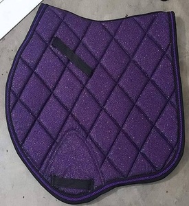 Tapis de selle matelassé violet tout usage avec sangle de harnais pour l'entraînement équestre, doublure polaire, rembourrage polyester, fabricant - Product Image 6