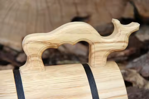 Taza de madera con tapa a prueba de fugas, aislamiento al vacío, taza de café, decoración de lujo para el hogar, tazas de café novedosas con forma de barril de madera - Product Image 6