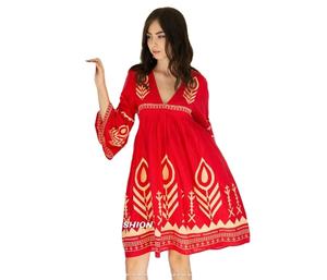 Nouveau produit à la mode pour femmes, broderie de styliste, robe courte à manches longues, tenue décontractée, robes d'occasion - Product Image 1
