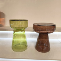 Table basse moderne de luxe légère en verre trempé YISHU pour salon, design mobile, idéale pour les petits appartements