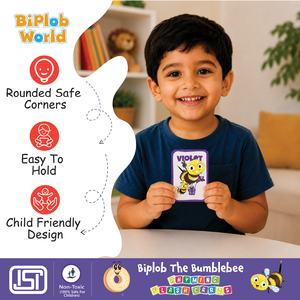 Tarjetas de Memoria de Plástico de Doble Cara de Biplob, 28 Tarjetas Educativas con Formas y Colores, con Imágenes y Rimas - Product Image 4