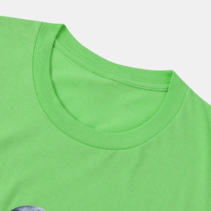T-shirt vert à manches courtes pour homme avec imprimé phases de lune, col rond, coupe décontractée, 100 % coton jersey - Product Image 3