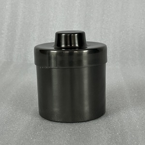 Luxury Customized Logo Dark <b>Candle</b> Jars Black Stainless Steel Premium <b>Candle</b> Containers with Lids for <b>Candle</b> Making - Product Image 4