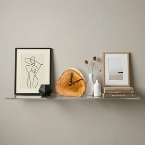 Horloge en bois rustique, design analogique à quartz, forme irrégulière, fonctionne à piles, pour la décoration du salon - Product Image 5