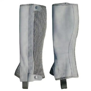 Premium Genuine Leather Horse Riding <b>Chaps</b> Adjustable Equestrian <b>Half</b> <b>Chaps</b> Professional Horseback Riding Safety Leg Covers - Product Image 4