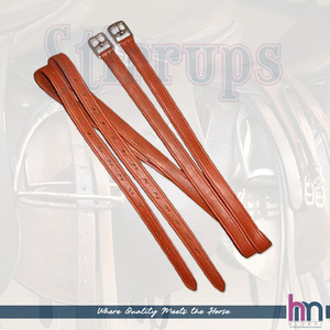 Brida de Cuero Suave Marrón Premium para Caballo con Estribo - Product Image 3