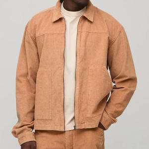 Chaqueta de pana vintage de alta calidad para hombre con cremallera, estilo oversize, retro, streetwear, workwear, casual, tipo Harvester, para otoño - Product Image 1