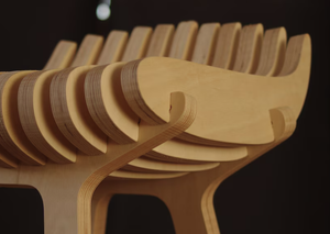 Tabouret de bar en bois à lattes, ergonomique, avec assise courbée, style moderne, chaise haute en bois en forme de A, pour cuisine, vente directe usine - Product Image 5