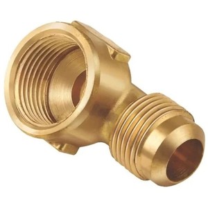 Codo de latón hembra con abocardado SAE, forjado y pulido, de alta presión, modelo AOL-166 para reparación automotriz - Product Image 1