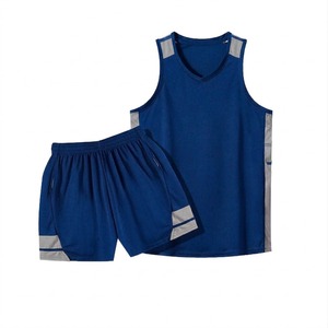Vente en gros usine – Nouveaux uniformes de basketball personnalisés à séchage rapide pour adultes, 100 % polyester, sans manches, col en V, taille élastique, pour équipes sur mesure - Product Image 1