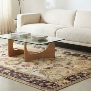 Floral Pattern Rectangle Area <b>Rug</b> Oriental Style Wool Polyester Medium Pile Hand Knotted Non-Slip Rubber Backing Living Room Use - Product Image 5