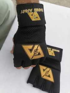 Bandages de main en gel à application rapide, rembourrés, sans doigts, avec trou pour le pouce, fermeture auto-agrippante, logo personnalisable, 1 paire, taille 4,5 m (14,76 pi) - Product Image 3