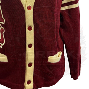 Custom Alpha Psi fraternity KAP <b>cardigan</b> V-neck women's sweater acrylic knitted Embroidery Greek Logo university <b>cardigan</b> casual - Product Image 3