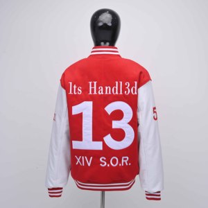 แจ็คเก็ตวาร์ซิตี้ผู้ชายสไตล์เท่ห์สำหรับฤดูหนาว ระบายอากาศได้ดี ผลิตจากผ้าขนสัตว์ 100%  รับสั่งทำสีตามต้องการสำหรับวัยรุ่น - Product Image 4