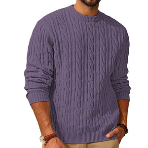 Pull tricoté tendance pour homme, respirant, avec logo frontal, design confortable, tissu doux, coupe décontractée - Product Image 1