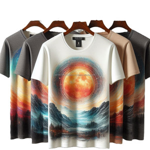 T-shirts imprimés de style streetwear pour hommes en coton tricoté fin à col rond manches courtes conceptions uniques imprimés personnalisés ODM de haute qualité - Product Image 6