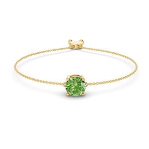 Bracelet tendance Paula en or blanc 14 carats, vert océan (3/4 ct.) Tw. Bracelets et joncs en diamants, classiques pour fiançailles et mariage - Product Image 4