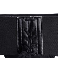 Protège-entrejambe de boxe Fly Boxing personnalisable en cuir véritable noir, équipement de protection unisexe léger avec fermeture à lacets et taille élastique