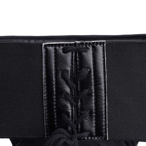 Fly Boxing Groin Guard Black Real Leather Protective Gear Unisex <b>Elastic</b> Waist Lightweight <b>Lace</b>-Up Closure High-Density Foam - Product Image 6