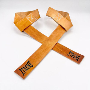 Correas de Levantamiento de Pesas Ajustables de Alta Resistencia, Cuero Vacuno Antideslizante, Soporte para Muñecas, para Entrenamiento en Gimnasio - Product Image 1