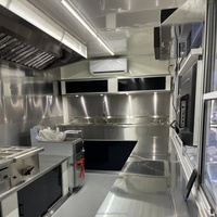 Remorque de camion-restaurant grise personnalisée à double essieu, cuisine de concession pour la restauration rapide, les collations et les boissons