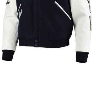 Veste de baseball personnalisée de haute qualité en mélange de laine avec manches en cuir, broderie chenille, streetwear et vêtements de sport - Product Image 3