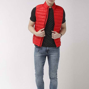 Gilet matelassé unisexe en toile contrastante, dernier design, style unique, imperméable, en polyester, pour l'hiver - Product Image 1
