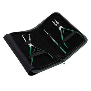 Kit d'outils professionnels tout-en-un pour extensions de cheveux avec pinces en acier inoxydable, aiguille, peigne à boucle et clips - Product Image 1