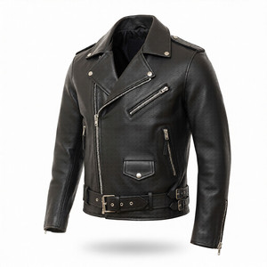 Chaqueta de Cuero Premium para Hombre, Estilo Moderno y Elegante para Invierno, Cuero Genuino Suave, Atuendo Clásico y Moderno, Chaquetas de Cuero - Product Image 1