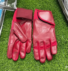 Gants de frappe de baseball professionnels colorés 2026, très demandés, paume 100 % cuir de vachette, logo personnalisé, fermeture auto-agrippante, durables - Product Image 1