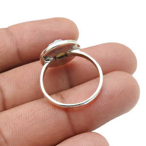 Bague bohème vintage très tendance avec pierre gemme Druzy ronde, design unique et exotique, bijoux pour femme, parfaits pour les fêtes, bijoux bohèmes faits main - Product Image 3