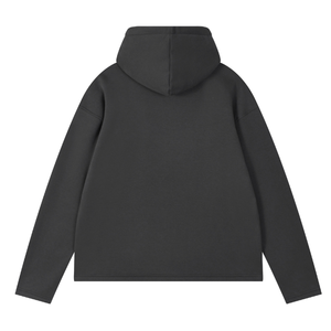 Sudadera con Capucha Extra Grande para Hombre, de Felpa, Color Negro Sólido, 100% Algodón, Transpirable, 340 GSM, Soluciones de Ropa Corporativa - Product Image 2