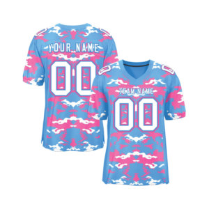 เสื้อฟุตบอลอเมริกันแบบซับลิเมชั่นสั่งทำพิเศษ ผ้าโพลีเอสเตอร์ตาข่าย แห้งเร็ว รับผลิตแบบ OEM แบรนด์ส่วนตัว ขายส่ง ชุดทีม พร้อมสกรีนชื่อทีม - Product Image 5