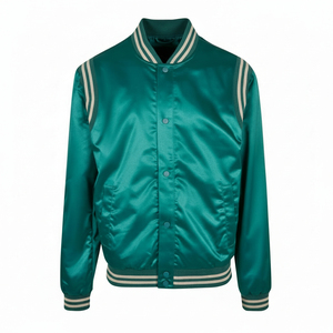 Chaqueta Varsity de Invierno Personalizada para Hombre, Satén, Impermeable, Reversible, con Botones a Presión, Diseño Paisley y Leopardo, OEM/ODM - Product Image 1