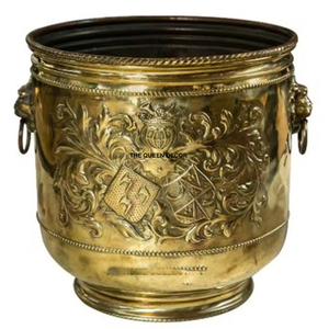 Juego de 2 Macetas de Metal de Diseño Dorado Brillante, Diferentes Tamaños, Decorativas para Interiores y Exteriores, para Hogar, Balcón y Jardín - Product Image 4