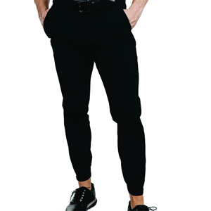 Men's Lightweight 97% Polyester & 3% Spandex Golf Pants Classic Fit Quick Dry Casual <b>Work</b> Dress Black Pants with Solid Pattern - Product Image 1
