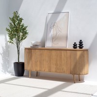 Buffet Grand Column Vandana Lunaris, meuble d'appoint minimaliste moderne en bois massif