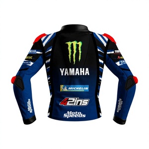 Blouson de moto en cuir MotoCP pour homme 2026 avec protection dorsale homologuée CE - Product Image 2
