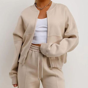 Nuevo Conjunto Deportivo de Algodón para Mujer, Estilo Casual, Color Liso, Ropa Urbana, Tallas Grandes, para Primavera - Product Image 2