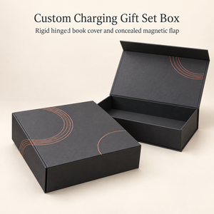 Caja Magnética de Papel para Libros con Halo de Grafito Personalizada, para Set de Regalo con Carga, Empaque con Logotipo OEM - Product Image 1