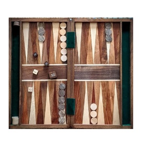 Jeu de backgammon de luxe en bois, fait main, incrusté, portable, pliable, personnalisé - Product Image 6