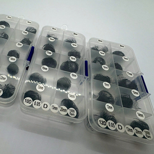 Korean PBT Lash Mixed Length Cashmere Premade Fans Loose Base Cluster Lashes Kit Whispie Lash Extensions Premade Bulk Wholesale - Product Image 3