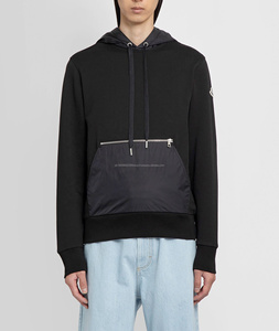 DEC Oem Custom <b>Black</b> Blank Hoodies <b>Men</b> French Terry Sweatshirt Pullover Custom Logo Printing Hoodies With Big Pocket - Product Image 1