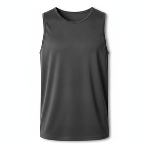 Débardeur de musculation personnalisé pour homme 100 % coton respirant, coupe en I, ample, pour fitness et sport, couleur unie - Product Image 1