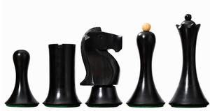Pièces d'échecs de luxe minimalistes de style soviétique en bois d'ébène et de buis, hauteur du roi 3,7 cm, ensemble de tournoi au meilleur prix - Product Image 4
